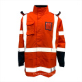 High visibility  orange construction safety reflective waterproof jacket